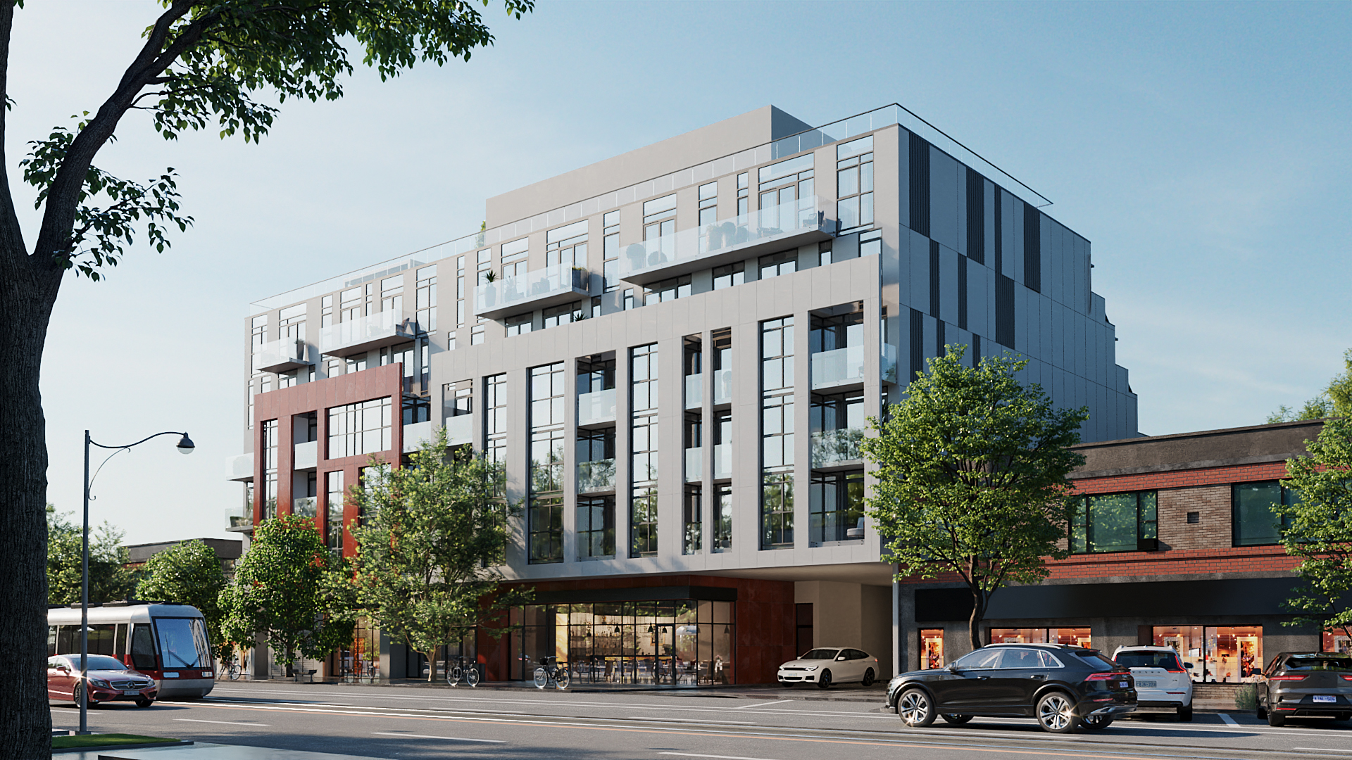 The Lakeshore Terrace view from the street.